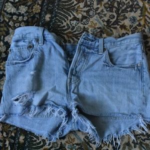 Levi's womens distressed denim shorts